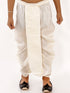 Vastramay Boy's Cream Silk Blend Solid Dhoti
